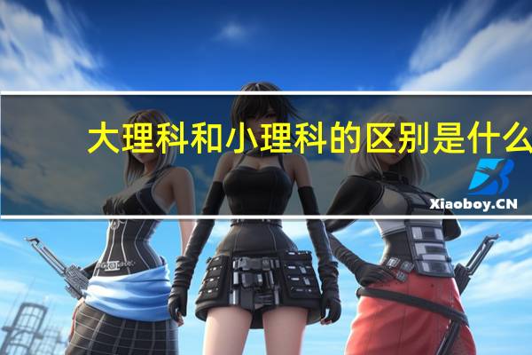 大理科和小理科的区别是什么