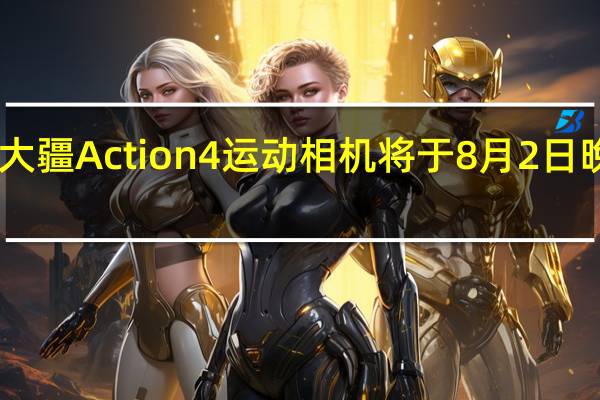 大疆官宣大疆Action4运动相机将于8月2日晚21点正式发布