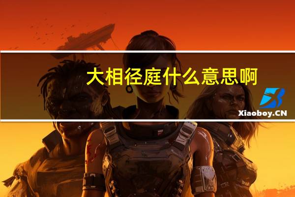 大相径庭什么意思啊（大相径庭是什么意思）