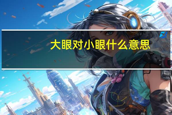 大眼对小眼什么意思