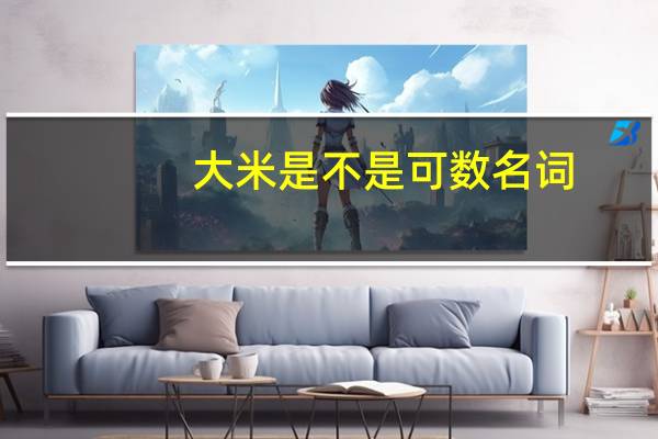大米是不是可数名词