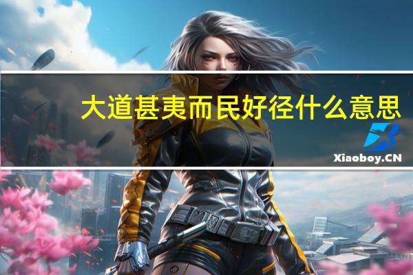 大道甚夷而民好径什么意思