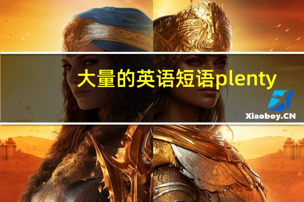 大量的英语短语plenty