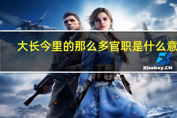 大长今里的那么多官职是什么意思