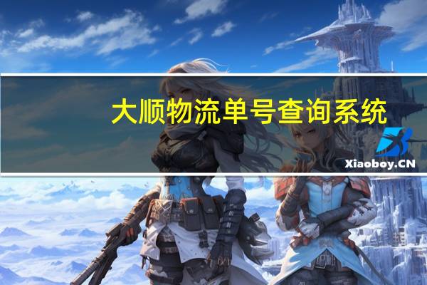 大顺物流单号查询系统（大顺物流单号查询）