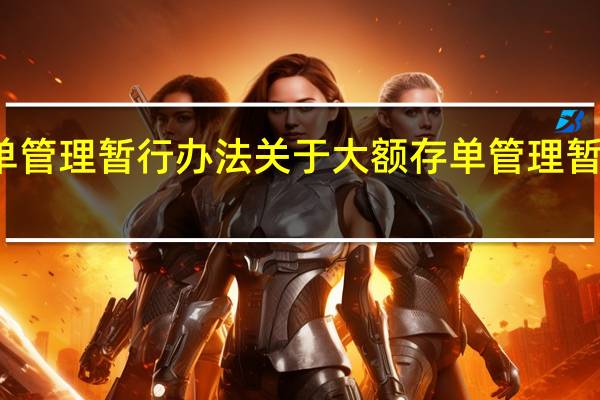 大额存单管理暂行办法 关于大额存单管理暂行办法的介绍