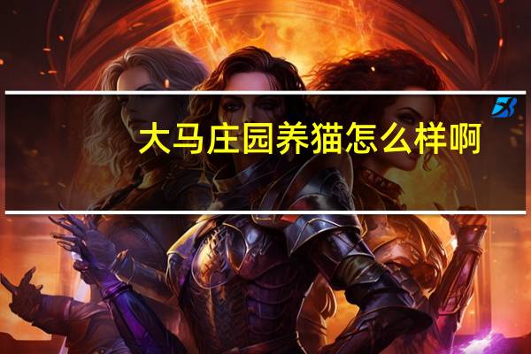 大马庄园养猫怎么样啊