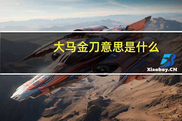 大马金刀意思是什么