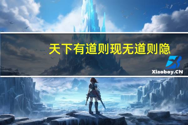 天下有道则现无道则隐