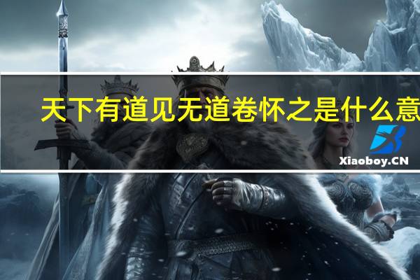 天下有道见无道卷怀之是什么意思