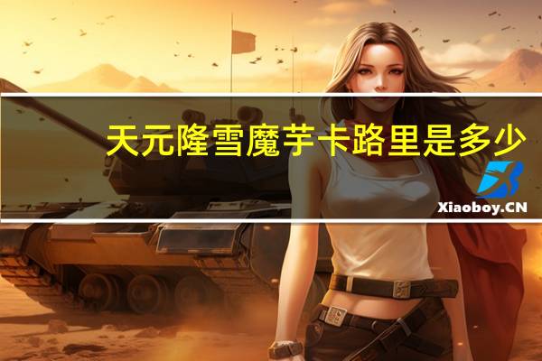 天元隆 雪魔芋卡路里是多少