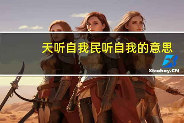 天听自我民听自我的意思