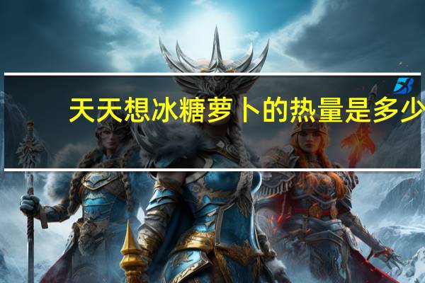 天天想 冰糖萝卜的热量是多少