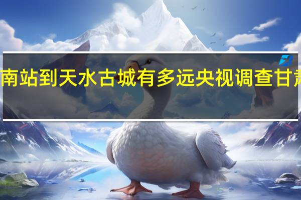 天水南站到天水古城有多远 央视调查甘肃天水古城