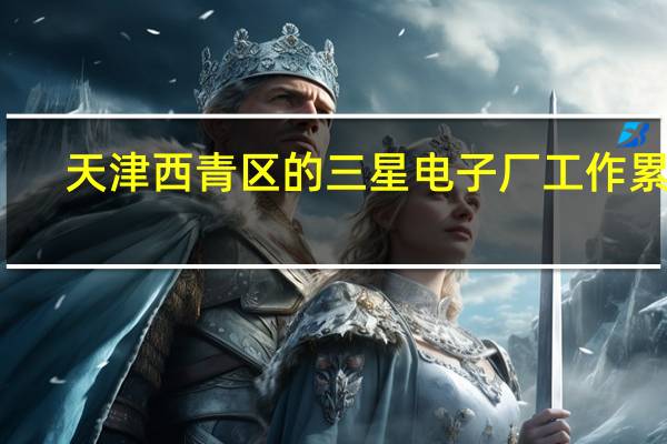天津西青区的三星电子厂工作累吗