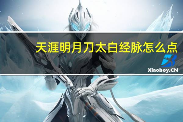 天涯明月刀太白经脉怎么点（天涯明月刀太白）