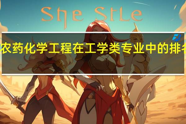 天然源农药化学工程在工学类专业中的排名情况怎么样