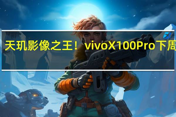 天玑影像之王！vivo X100 Pro下周开卖：4999元起