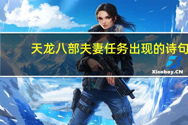 天龙八部夫妻任务出现的诗句
