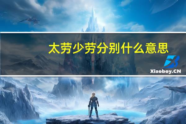 太劳少劳分别什么意思