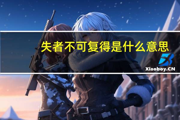 失者不可复得是什么意思