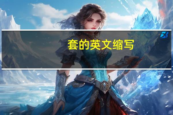 套的英文缩写