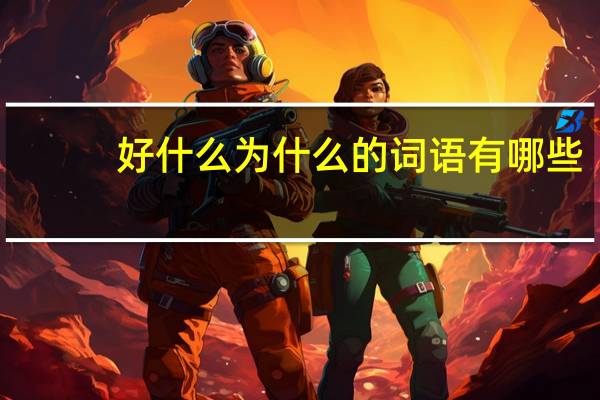好什么为什么的词语有哪些?