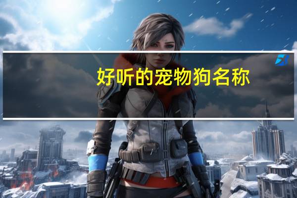 好听的宠物狗名称