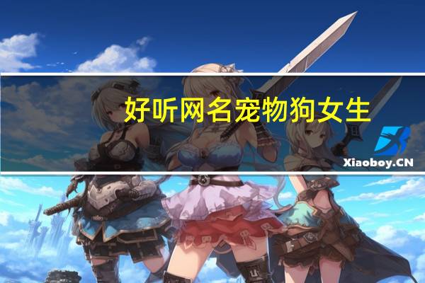 好听网名宠物狗女生