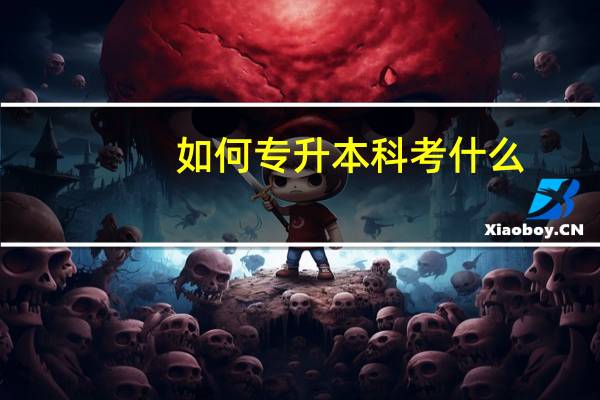 如何专升本科考什么