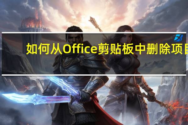 如何从Office剪贴板中删除项目