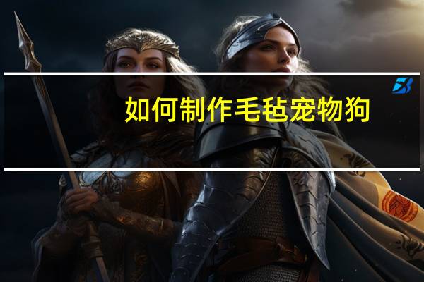 如何制作毛毡宠物狗