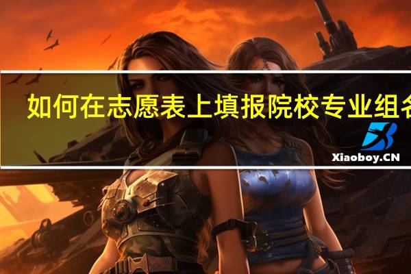 如何在志愿表上填报院校专业组名称