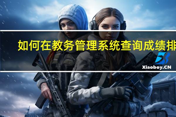 如何在教务管理系统查询成绩排名