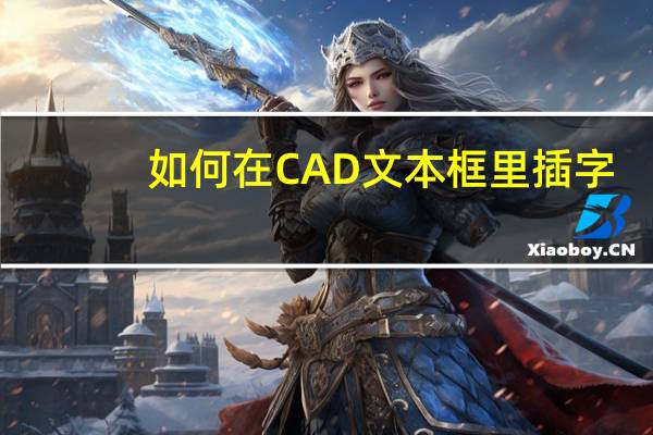 如何在CAD文本框里插字