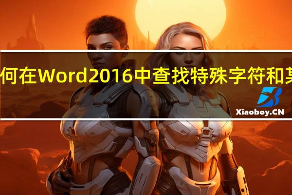 如何在Word 2016中查找特殊字符和某些格式