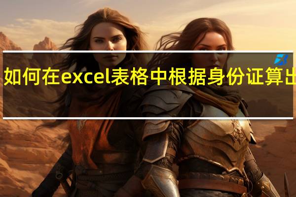 如何在excel表格中根据身份证算出年龄