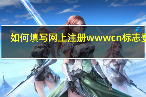 如何填写网上注册www cn标志登录？