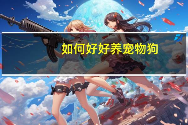如何好好养宠物狗