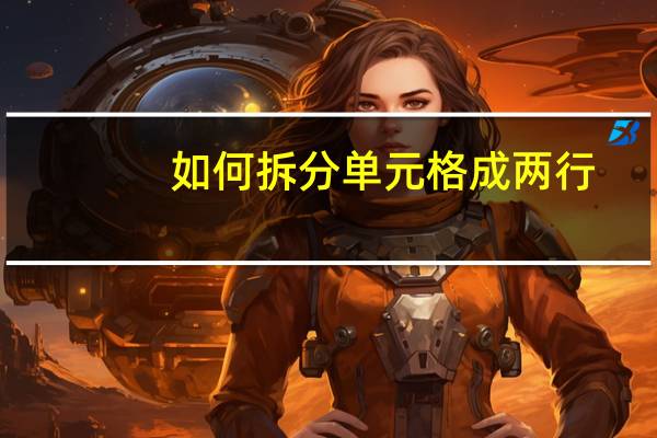 如何拆分单元格成两行