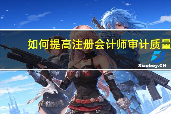 如何提高注册会计师审计质量