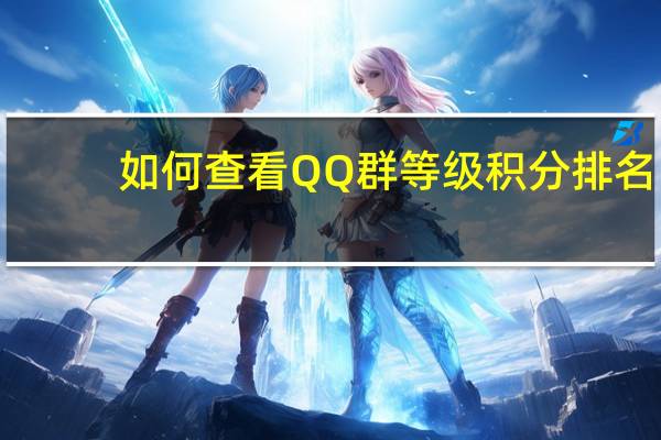 如何查看QQ群等级积分排名