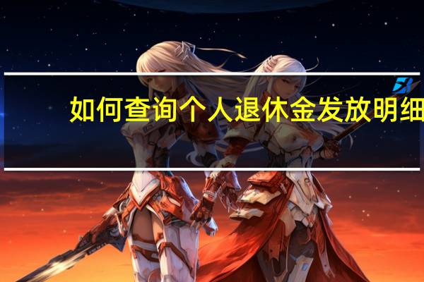 如何查询个人退休金发放明细