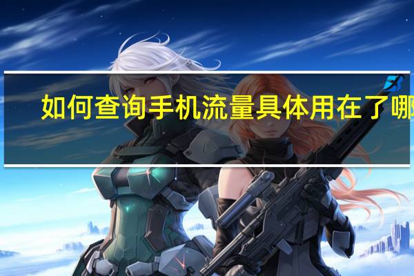 如何查询手机流量具体用在了哪里（如何查询手机流量）