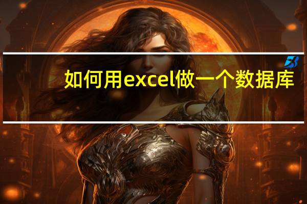 如何用excel做一个数据库（如何用excel 制作数据库管理系统）