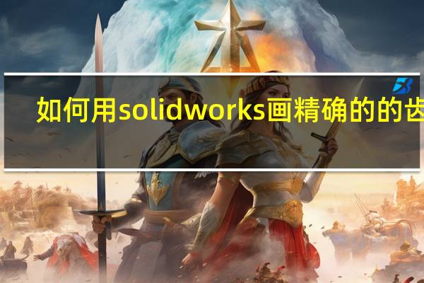 如何用solidworks画精确的的齿轮