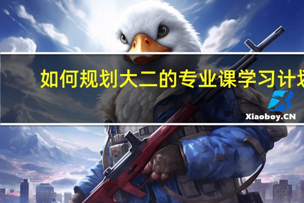 如何规划大二的专业课学习计划
