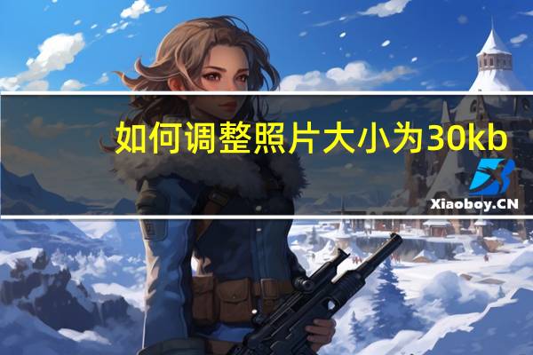 如何调整照片大小为30kb（如何调整照片大小60kb）