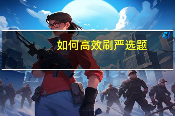 如何高效刷严选题