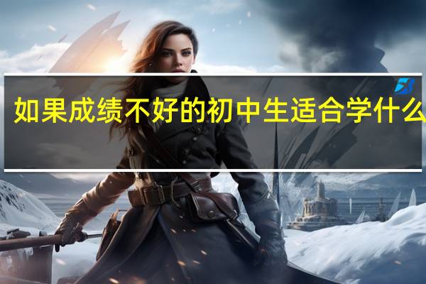 如果成绩不好的初中生适合学什么技术